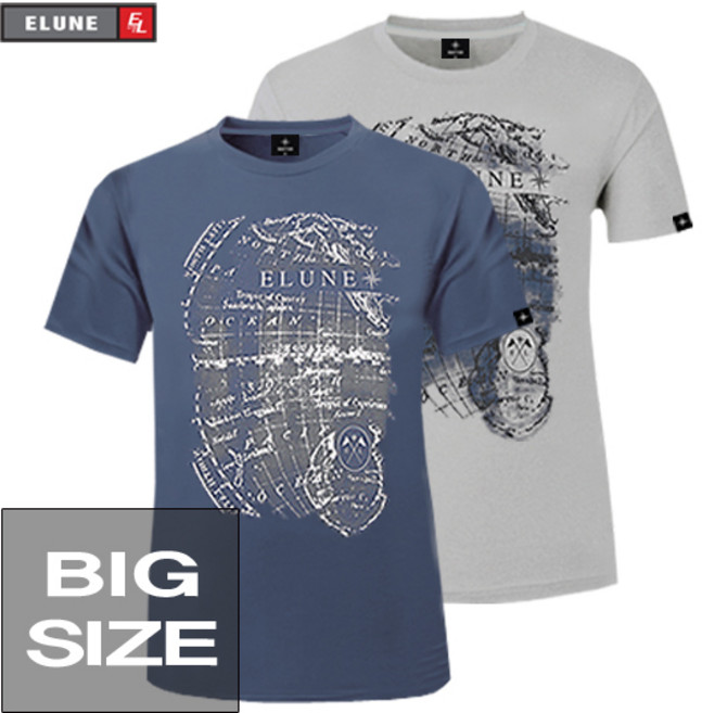 엘룬 프리미엄 스포츠 캐쥬얼 반팔티 BEM54 M~5XL 빅사이즈 티셔츠