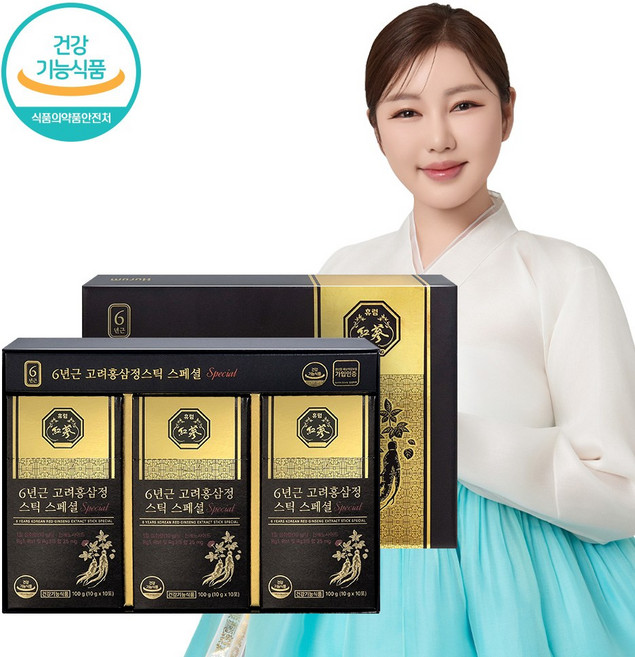 휴럼 6년근 고려홍삼정스틱스페셜 (1+1특가) 진세노사이드, 2개, 30회분