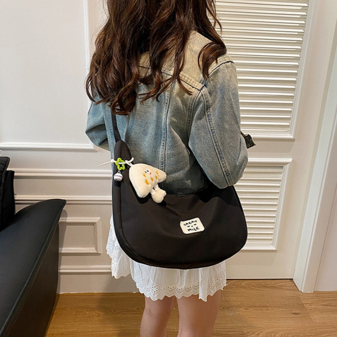 여성 반달 미니 호보 토트 숄더 크로스 백 데일리 크로와상