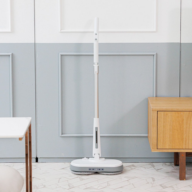 차이슨 무선 물걸레 청소기 듀얼 스핀 회전식 걸레 청소기, 화이트, 물걸레청소기