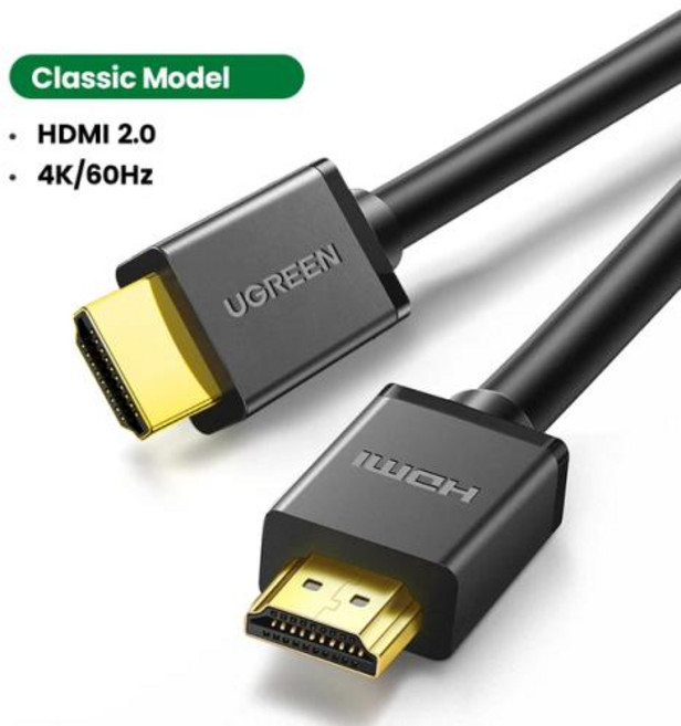 Ugreen-HDMI 케이블 4K 2.0 Apple TV PS4 분배기 스위치 박스 60Hz 비디오 오디오 Cabo 코드 케이블 HDMI 4K, 11) Classic PVC Model - 1.5m, 1개