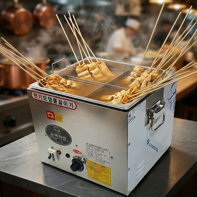 우성금속 4구 분리형 6인치 전기어묵조리기 어묵통, 전기어묵조리기4구 분리형 6인치