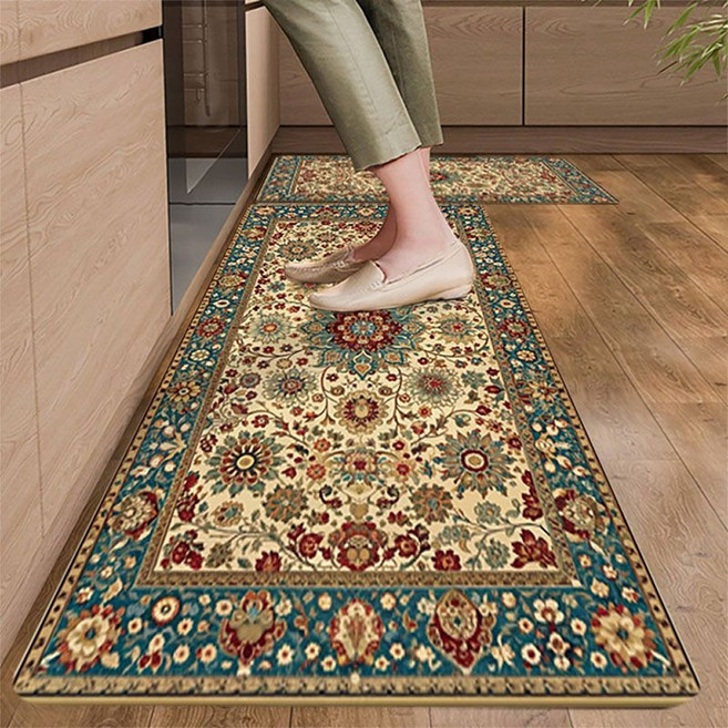 1+1 숲과사람들 클래식 감성 규조토 발매트, 그린, 2개