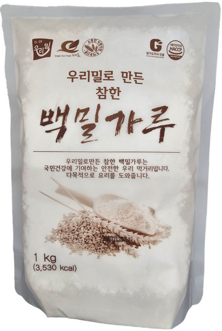 우리밀농협 참한 백밀가루 HACCP G마크, 1개, 1kg