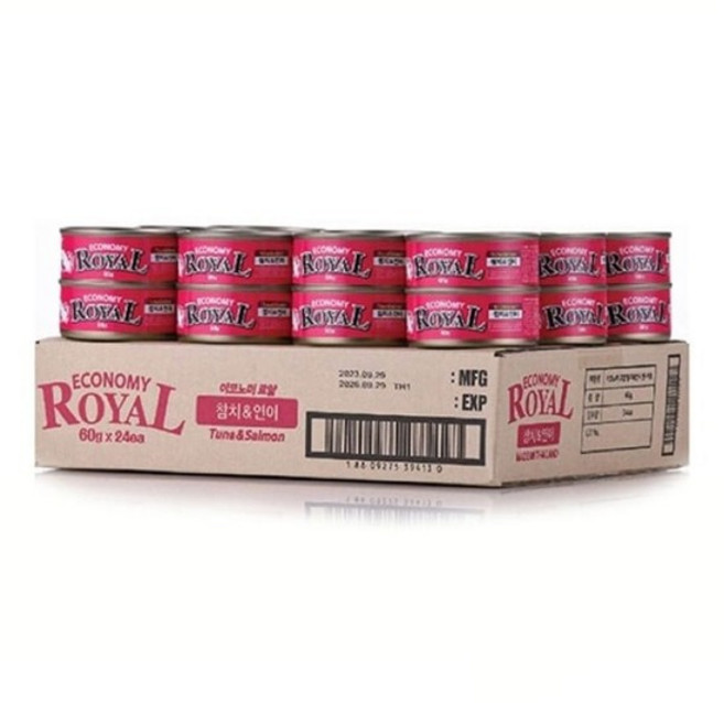 이코노미 로얄 고양이캔, 60g, 24개, 참치+연어 혼합맛