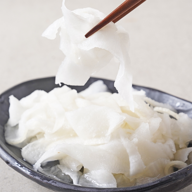 [밥상김치] 흰색 냉면김치 무김치 냉면무절임 초절임무, 5kg, 1개