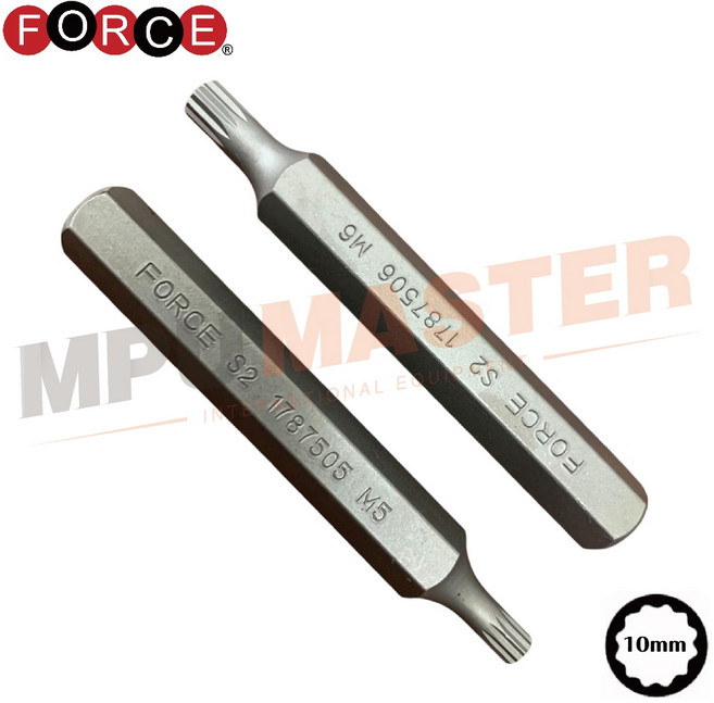 FORCE S2 十二角星型起子頭 (M5 M6) 10mm 75L/30L, 1個, 75L,M6