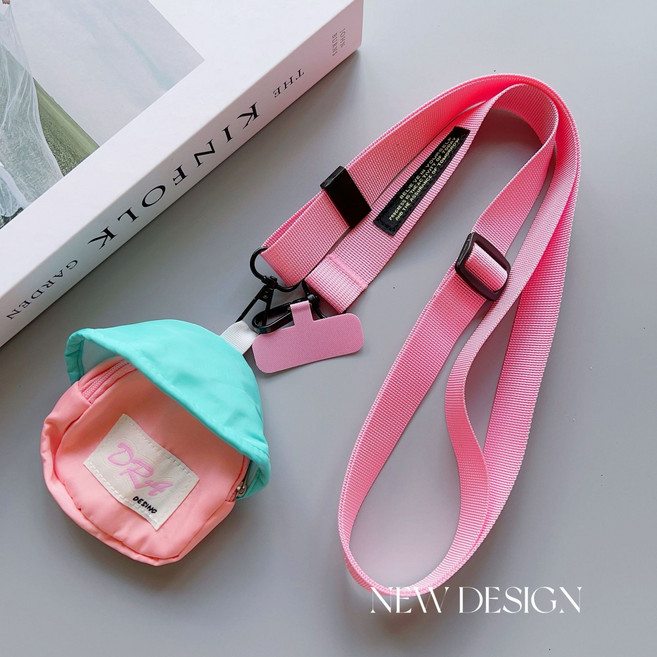 허니코코 데일리 와이드 핸드폰 크로스 스트랩(전 기종 호환 가능), 1개, 핑크(포켓형)