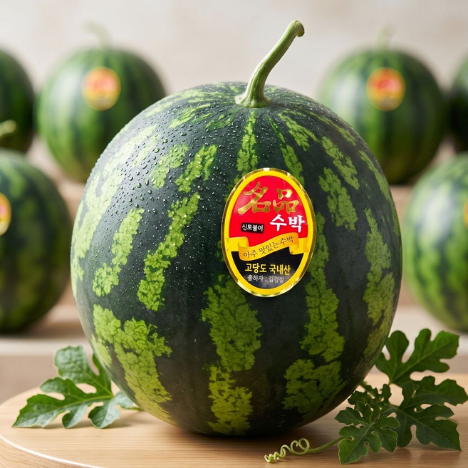 맛통령 고당도 꿀수박, 1개, 중과 4-5kg내외