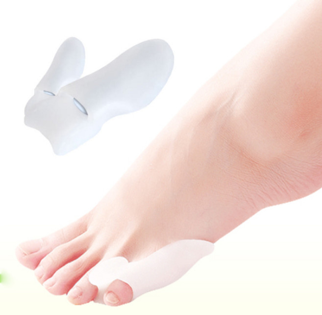 실리콘 엄지발가락 새끼발가락 사이 분리 발 보호대 쿠션 패드 고무 발가락링, 1개