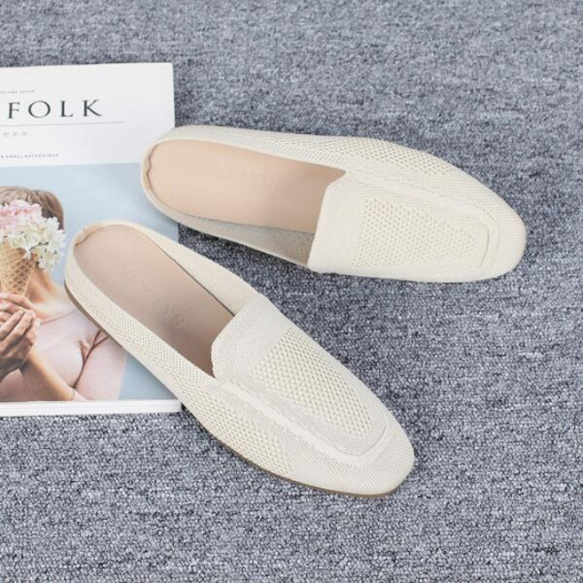 아트박스/베리콕 심플 스퀘어 니트짜임 여름 뮬 슬리퍼