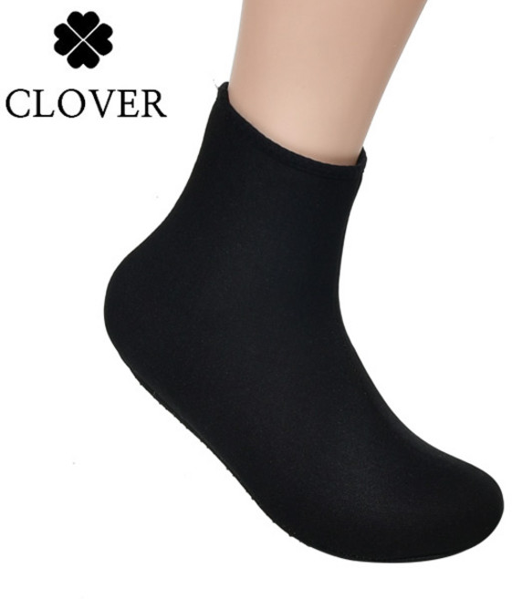 [크로바] 미끄럼방지 여성 요술 중목 버선 블랙[1켤레]