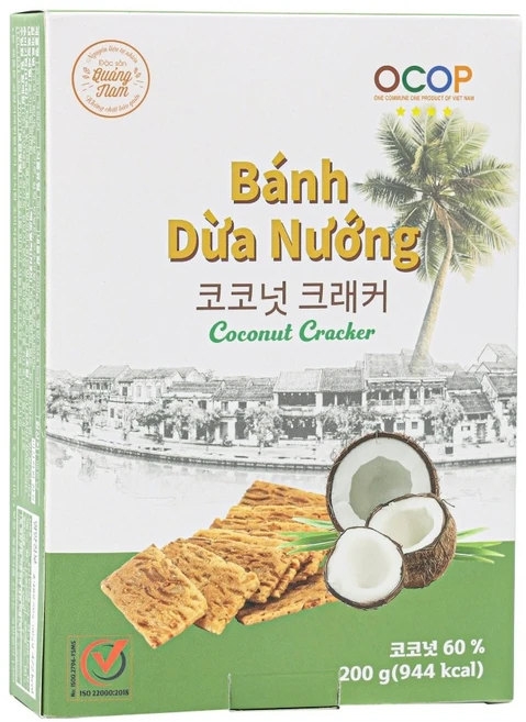 베트남 다낭 찹쌀 코코넛크래커 15개입*4박스, 4개, 200g - 쿠팡