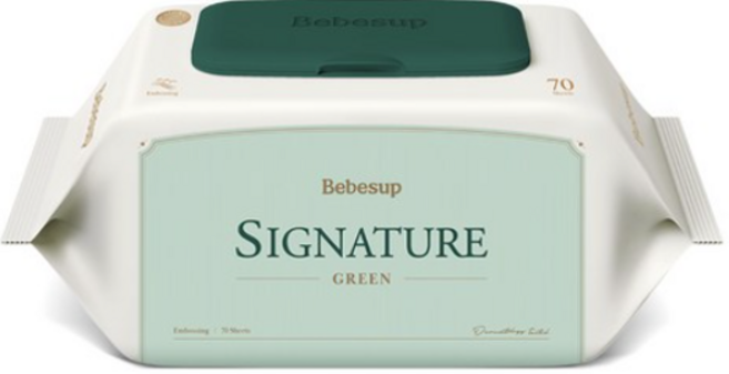 베베숲 시그니처 그린 유아물티슈, 70g, 70매, 1개