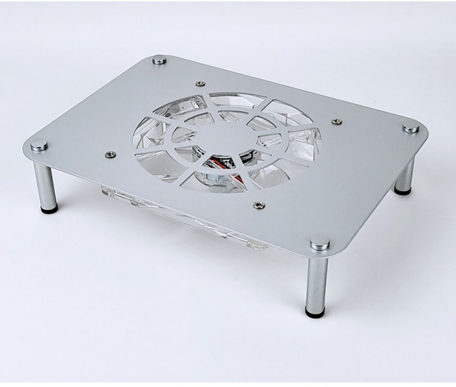 홈앤툴즈 미니피씨 공유기 저소음 120mm USB 쿨링팬 쿨러 (45mm), 메탈실버, 1개