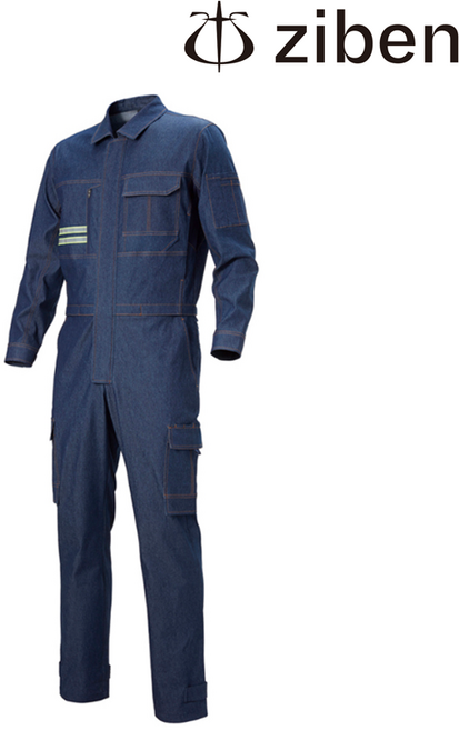 지벤 춘추 스즈끼복 [ ZB-S2046 ] 일체형정비복 스트레치 데님스타일, 1개