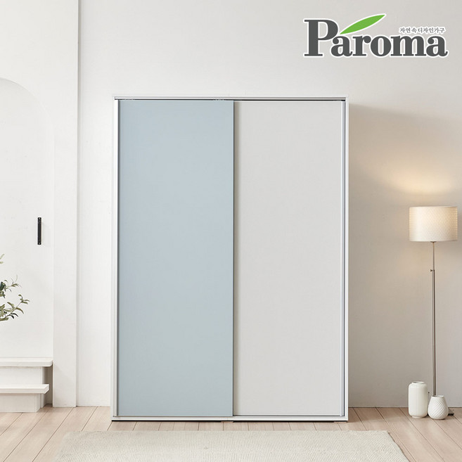 파로마 모닝 1400 키큰 행거형 슬라이딩 옷장 E0 자동댐핑도어 장농, 딥그린, D형(이불장+4단선반장)