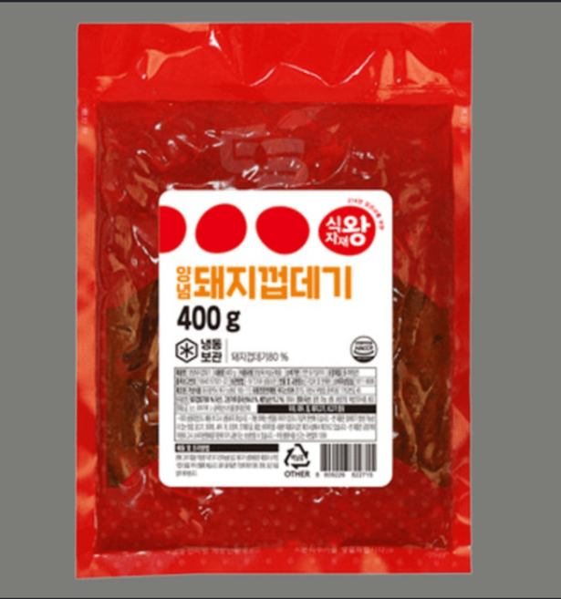 식자재왕 불타는 양념돼지껍데기 400g, 10개