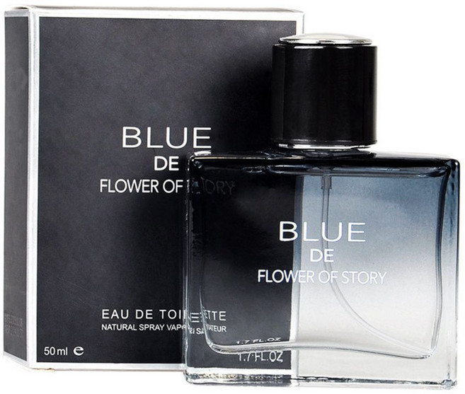蔚藍香水 男性淡香水 約會果香花香香水 50ml, 1個, 黑