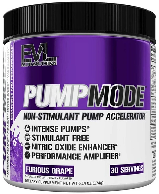 EVLution 에볼루션 뉴트리션 PumpMode 펌프모드 퓨리어스 그레이프 174g, 1개 - 쿠팡