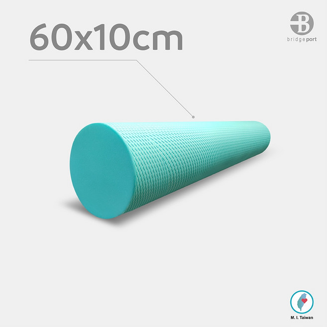 bridge port 瑜珈按摩滾輪, 1個, 【僅能宅配】60X10 蒂芬妮 藍