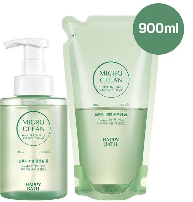 해피바스 솝베리 오리지널 버블폼, 1개, 900ml