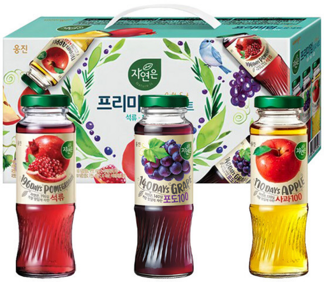자연은 프리미엄 음료세트 종합음료 석류 포도 사과, 24개