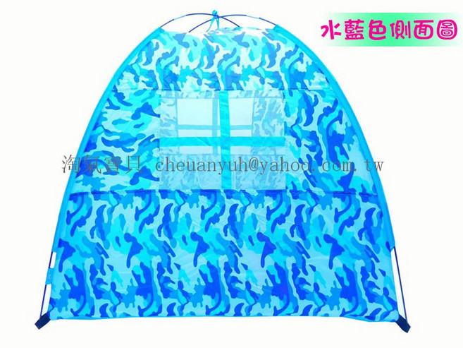 淘氣寶貝 兒童折疊遊戲帳篷 室內外球池 藍紅色款, 藍紅色+小球（60顆）, 1個