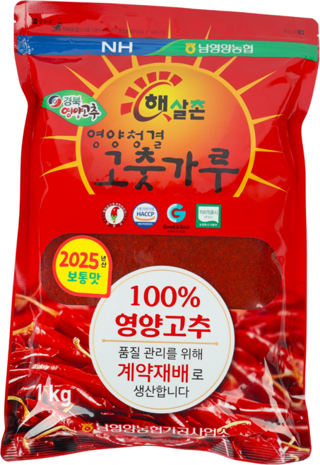 남영양농협 햇살촌 영양청결 고춧가루 보통맛, 1kg, 1개