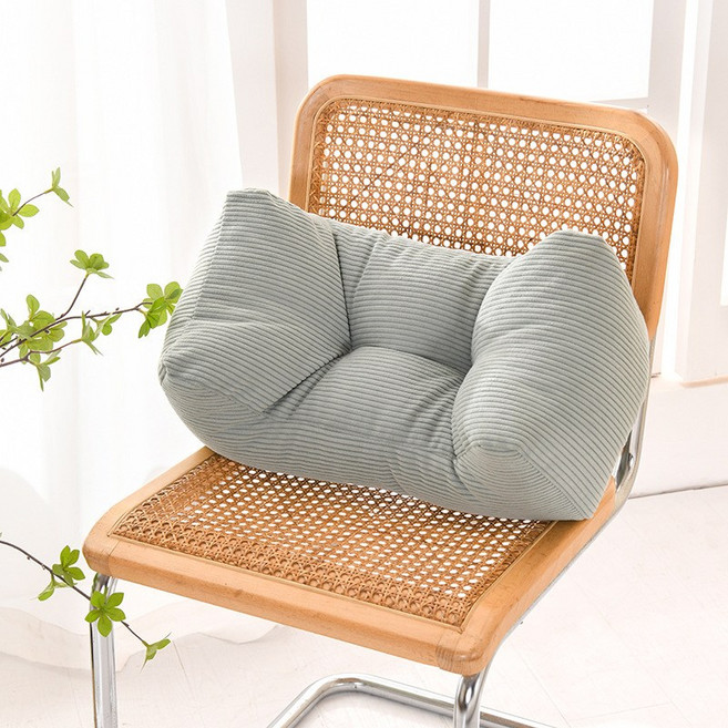 편안한 쿠션 허리쿠션 목쿠션 사무실 소파 침대 다용도 쿠션, 라이트 그린