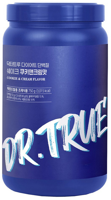 DrTrue 단백질쉐이크 쿠키앤크림맛, 750g, 1개
