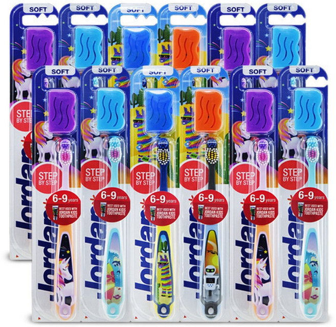 조르단 유아칫솔 스텝 3단계 12개, 혼합색상, 1개입
