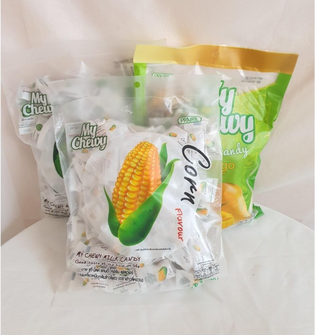 3개세트 태국 하오리위안 밀크츄 옥수수맛1개+망고맛1개+수박맛1개 100개입 태국젤리 츄잉 밀크 캔디 옥수수캔디 어르신 간식 망고맛카라멜 아이들카라멜 노인정간식 유치원간식, 1세트