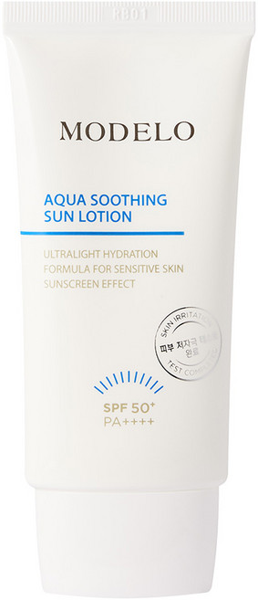 모델로 아쿠아 수딩 촉촉 산뜻 저자극 비건 선로션 5중보호 (SPF50+ PA++++) 50ml, 1개