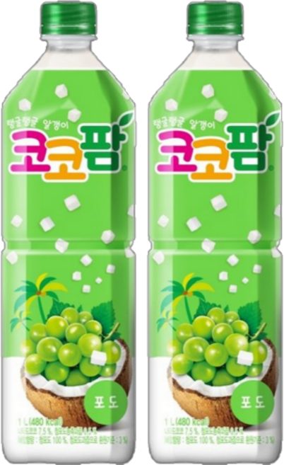 해태음료 코코팜 포도, 1L, 2개