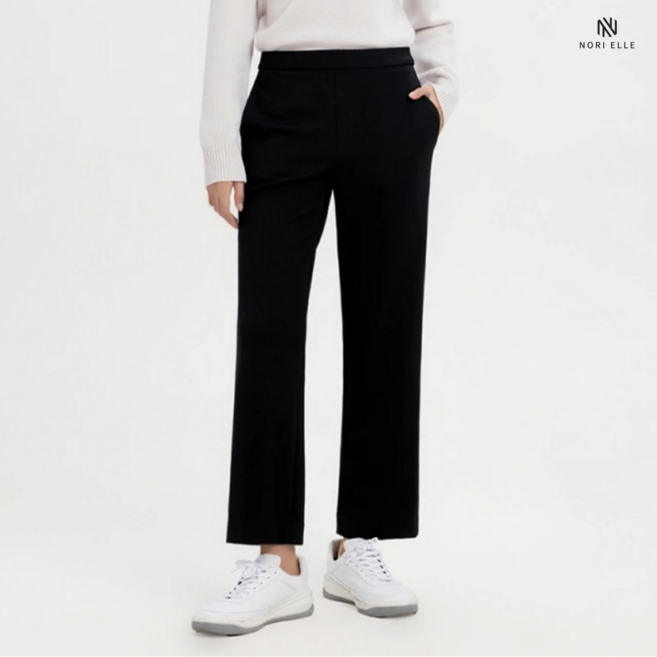 <신년행사> 노리엘 일자핏 슬래시 포켓 밴딩 기모바지