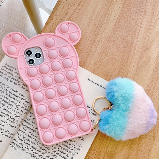 팝잇 아이폰XR XS 맥스 X 8 7 6 플러스 푸쉬팝 스트랩 키링 실리콘 케이스