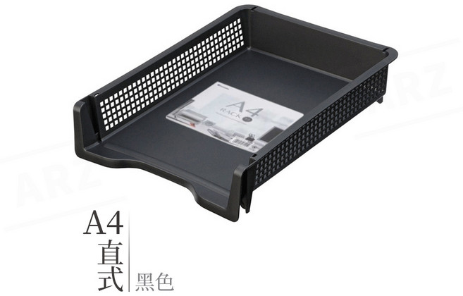 Inomata 日本製 A4 桌上文件收納架, 1個, 直式／黑色,1入