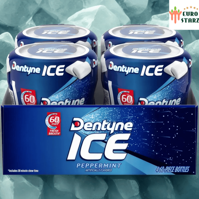 덴티 아이스 페퍼민트 무설탕 금연껌 임냄새제거 다이어트껌 껌 60개X4병(총240개), 240개
