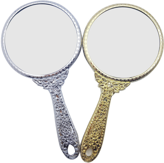 설래임 세븐스타 엔틱 공주거울 GS공주경 원형, 실버, 1개