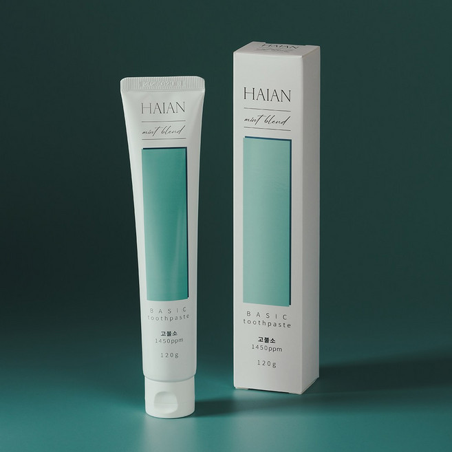 하이안 베이직 고불소 1450ppm 치약 민트블렌드, 1개, 120g