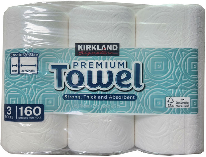 커클랜드 시그니처 키친타올 160매 9롤 주방용품, 9개