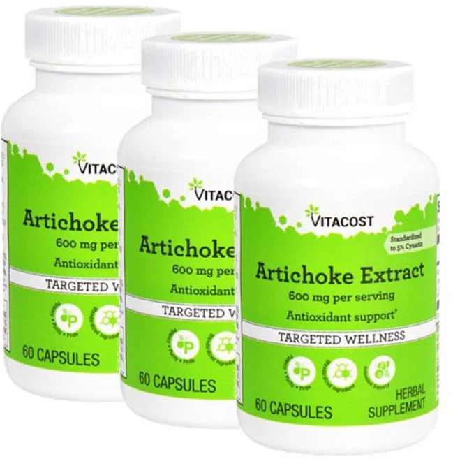 비타코스트 아티초크 추출물 600mg Vitacost Artichoke Extract, 3개, 60정 - 쿠팡