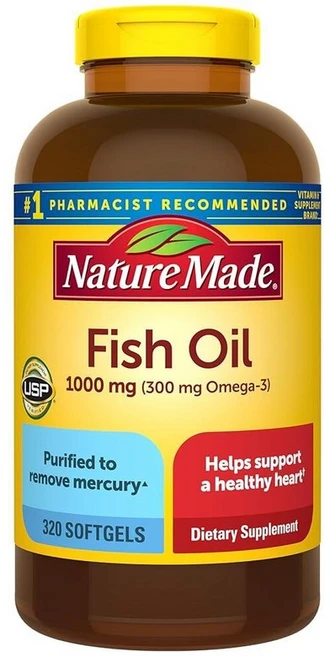 네이처메이드 피쉬 오일 1000mg 소프트젤 320정, 1개 - 쿠팡