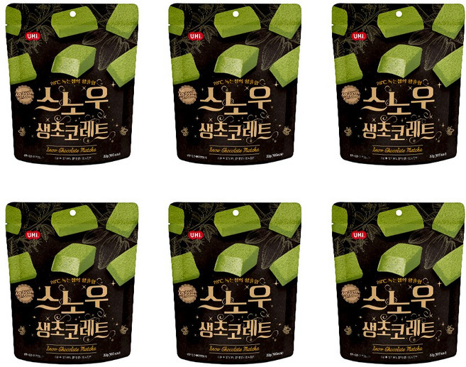 스노우 생초코레트 말차맛, 6개, 32g
