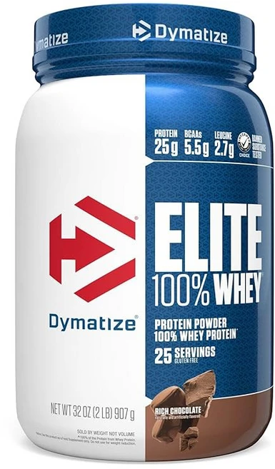 다이매티즈 엘리트 100% 유청 단백질 파우더 바닐라 25g BCAA 5.5g 140칼로리 미만 글루텐 프리 탄수화물 2g 설탕 지방 3g (67인분), Rich Chocolate, 5 Pound (Pack of 1), 1개 - 쿠팡