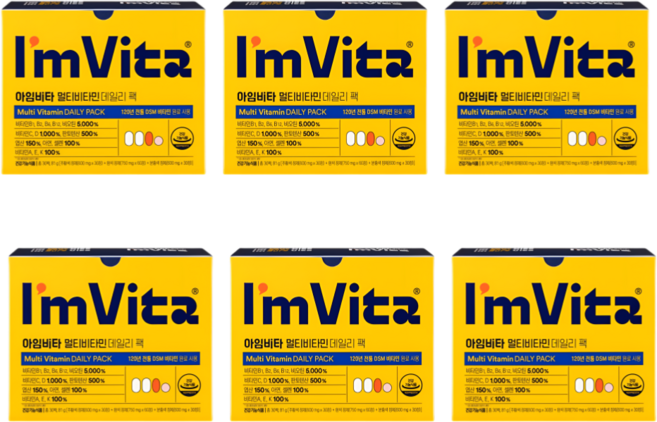 아임비타 멀티비타민 데일리팩, 30회분, 6개