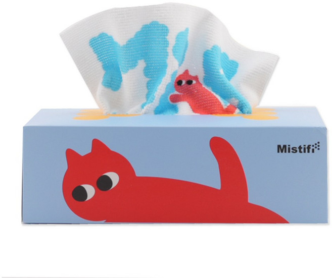 미스티파이 뽑아쓰는 고흡수 플리컷 극세사 다용도 항균 행주 티슈형 20매 <블루레터>, 1개, 20개입