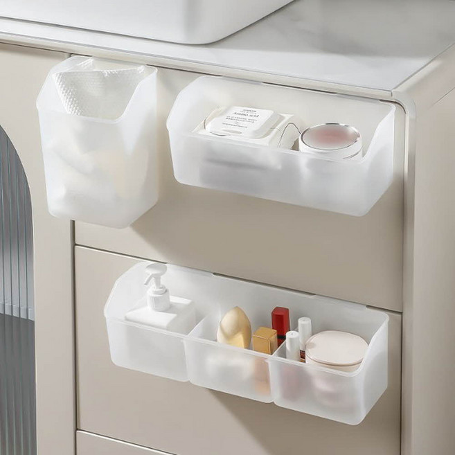 스윗브릿지 걸이형 수납 바구니 소품 행거 정리함, 1개, 투명