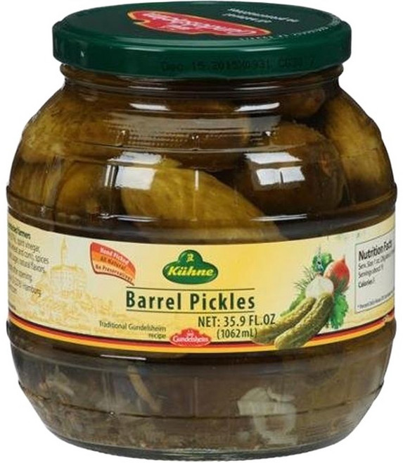 Kuhne 퀴네 배럴 피클 1.02kg(2팩), 2개, 1.02kg